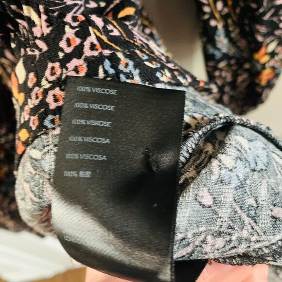 Maeve Anthropologie Amber Tiered Tunic Dress V Neck Button Sleeve | Small - Picture 7 of 9